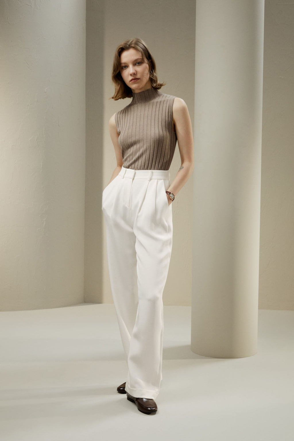Silk Cashmere Blend Knit Üst