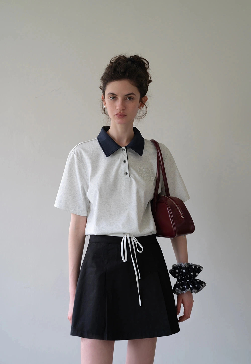 Contrast Collar Polo Tişört
