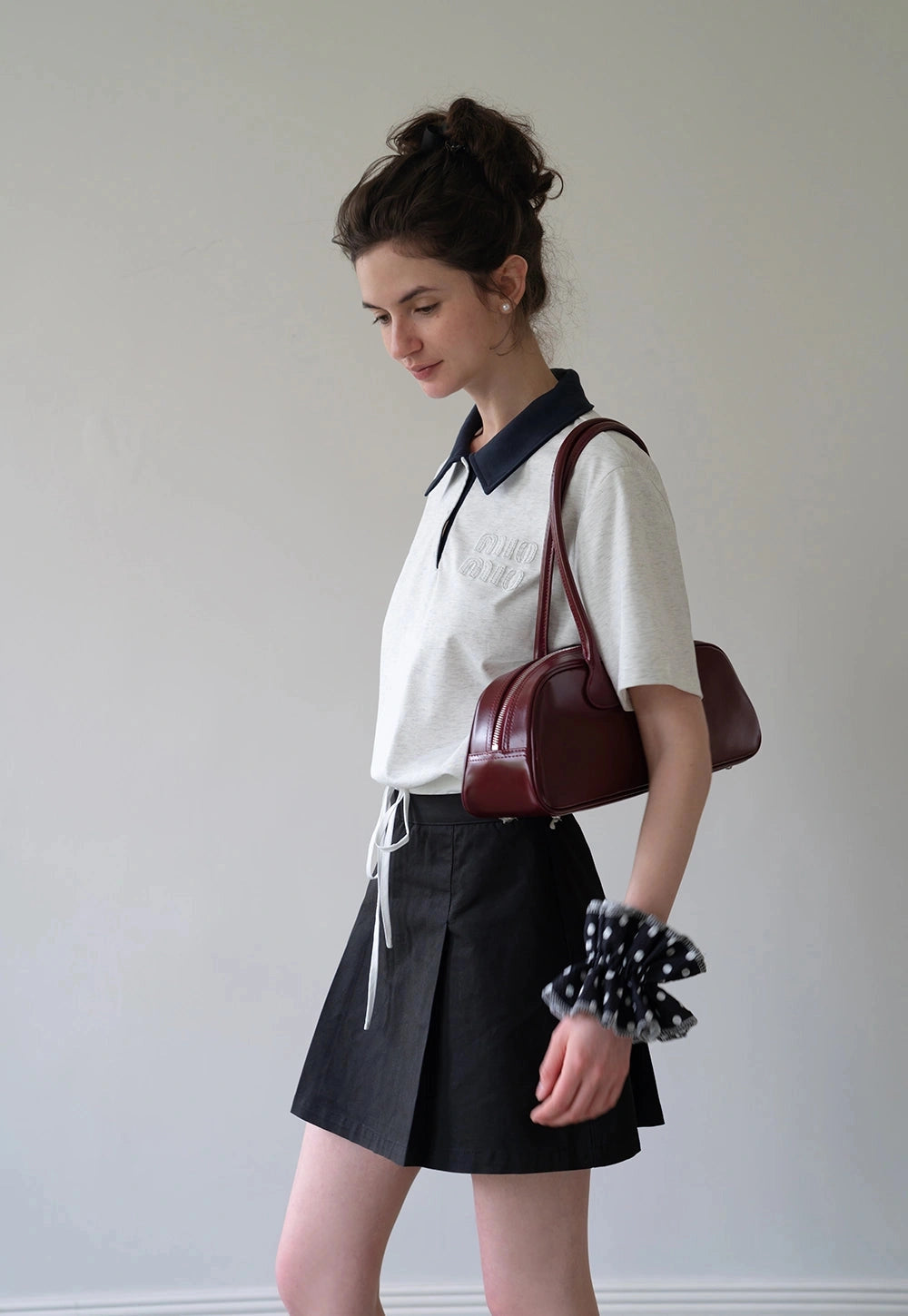 Contrast Collar Polo Tişört
