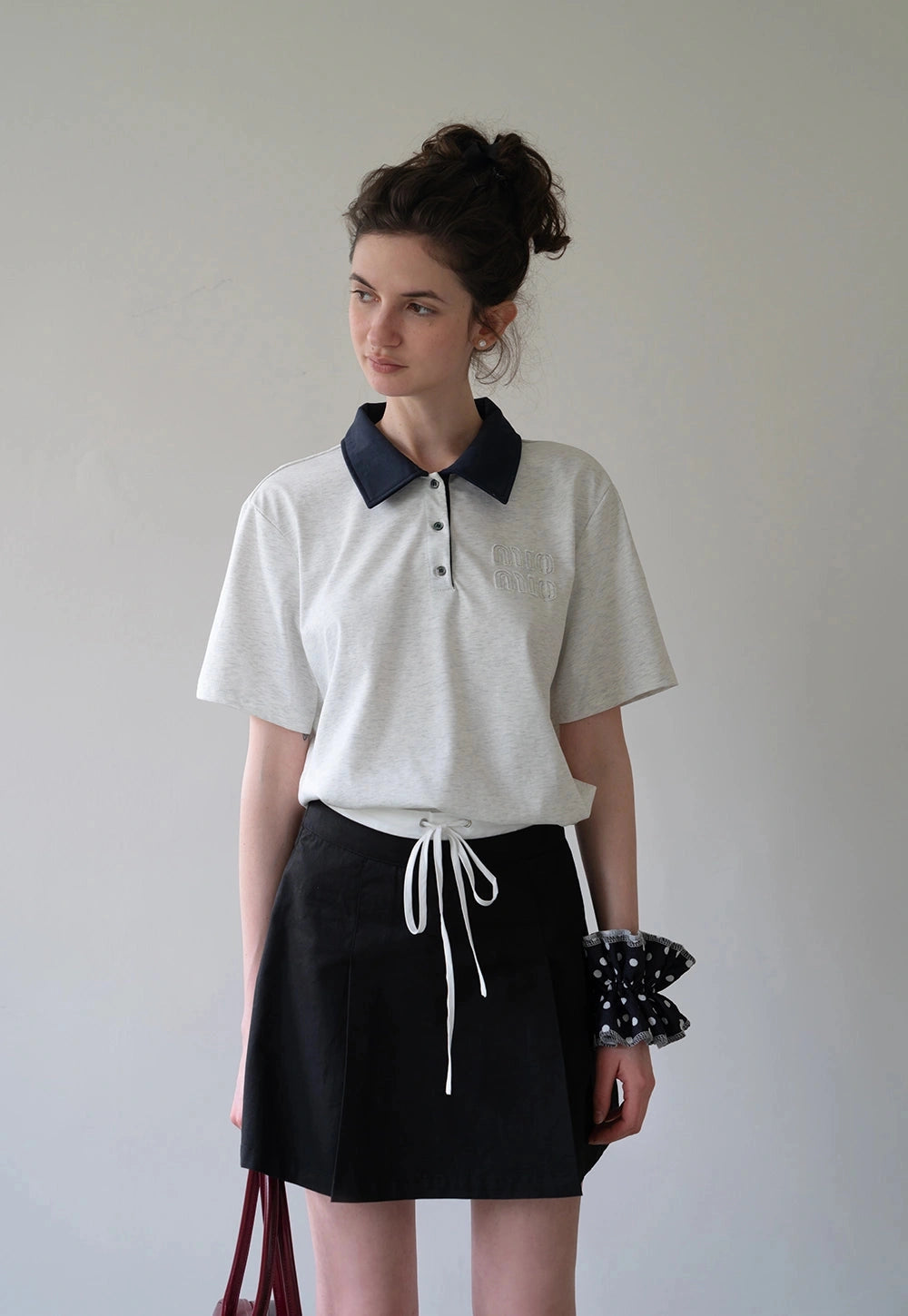 Contrast Collar Polo Tişört