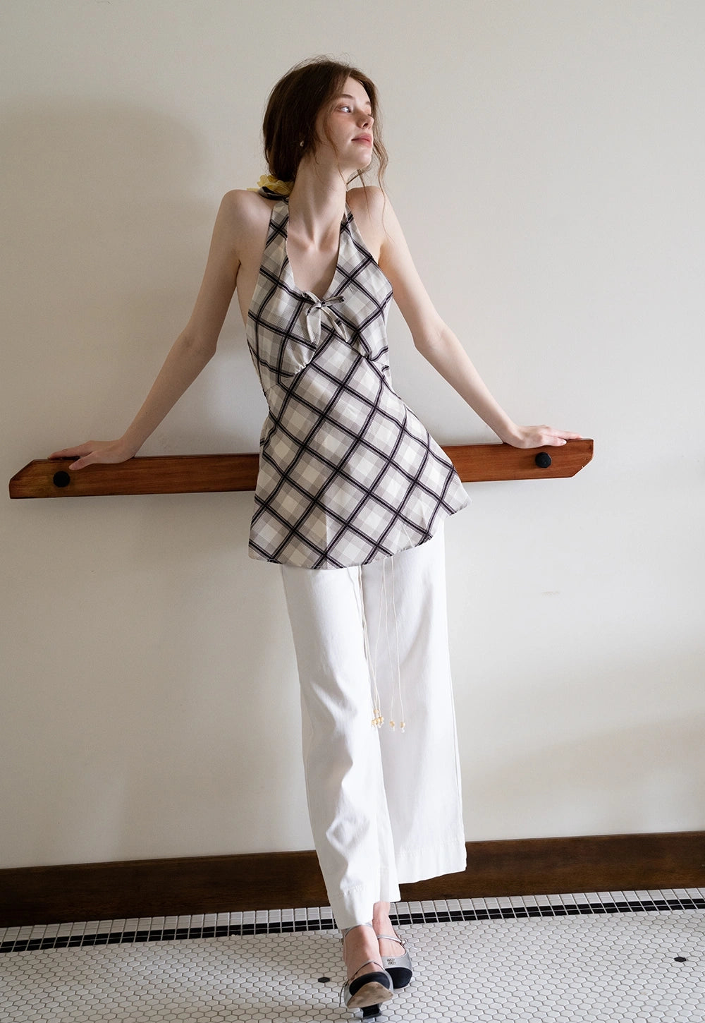Floral Print Halter Neck Elbise