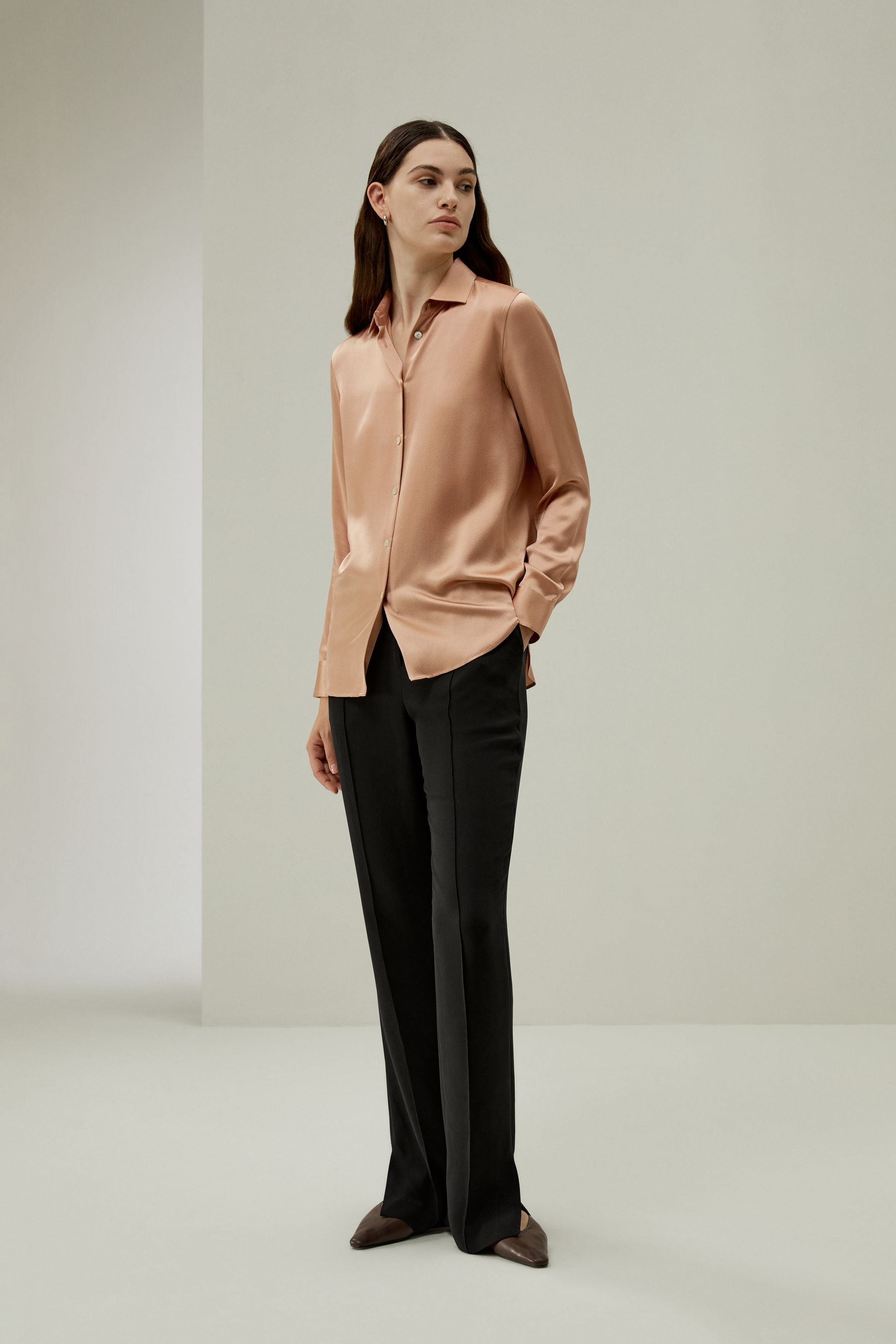 Minimalist Placket Gömlek