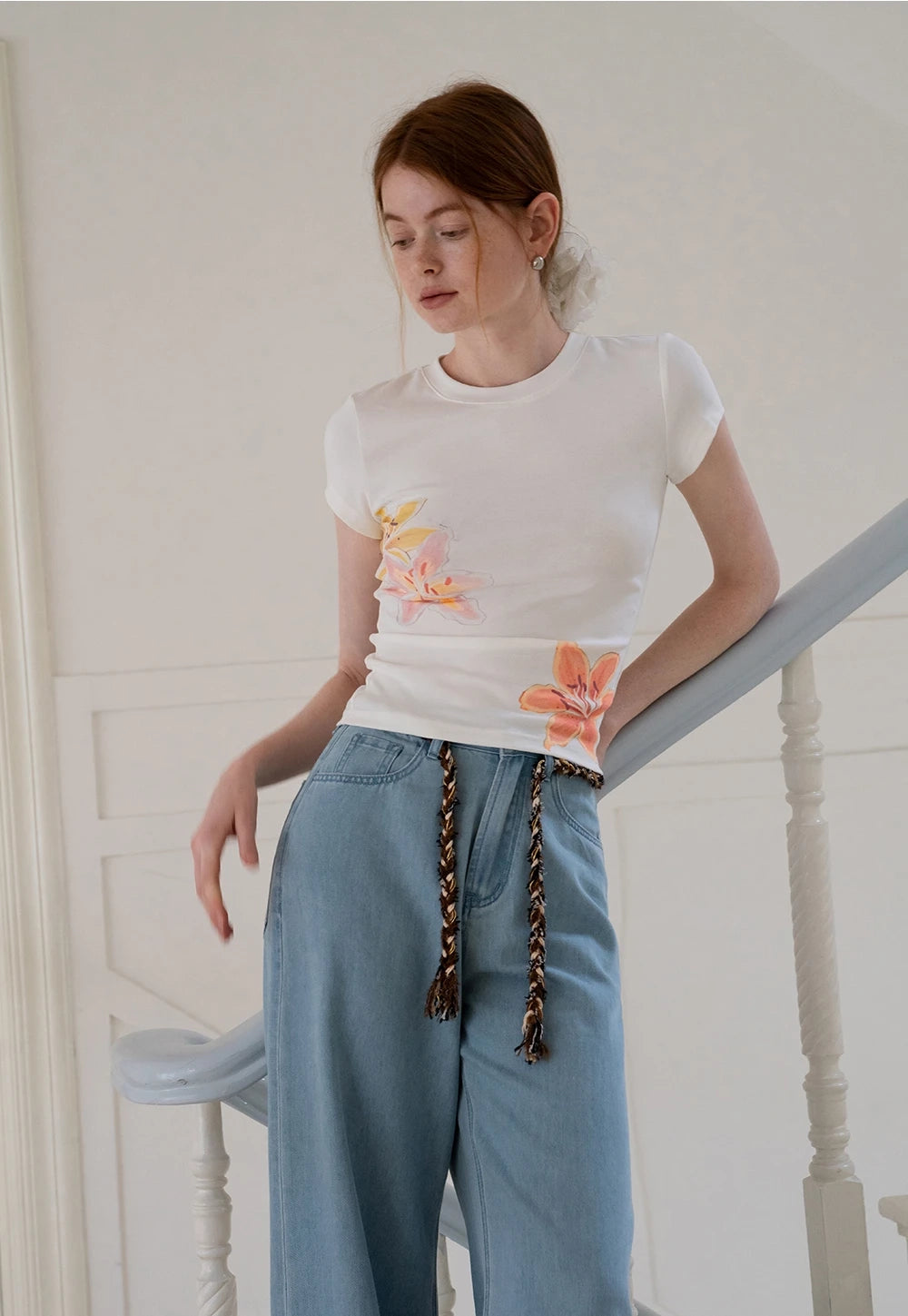 Floral Graphic Short Sleeve Tişört