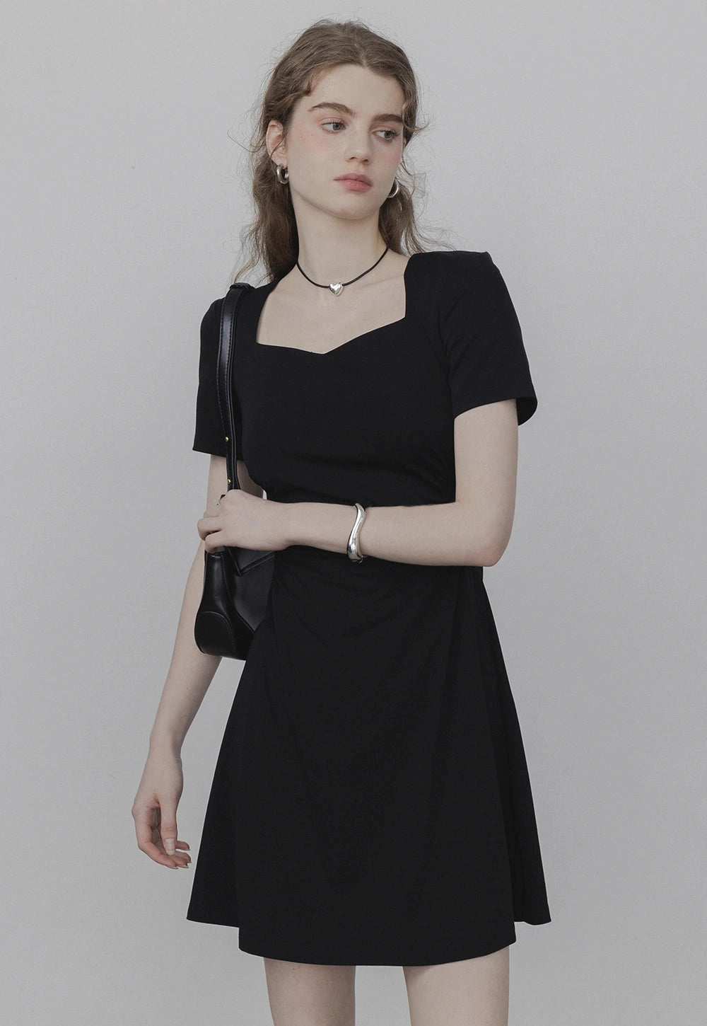 Women's Square Neck A Line Elbise