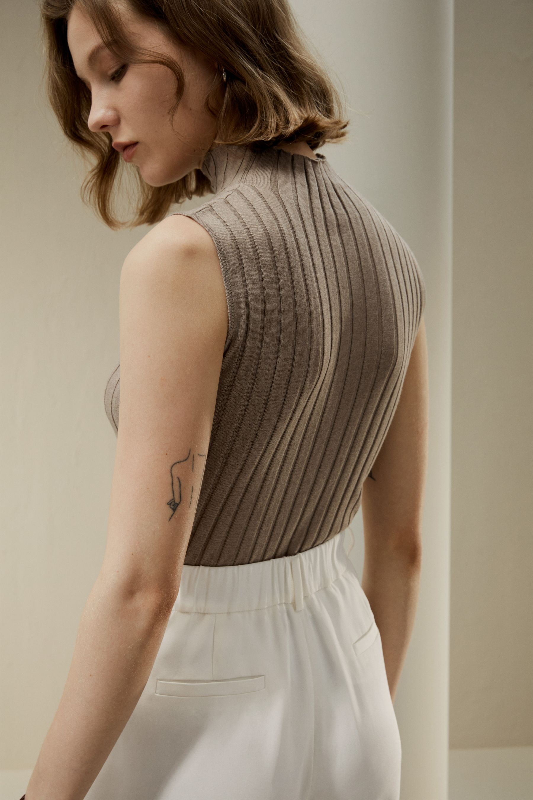 Silk Cashmere Blend Knit Üst