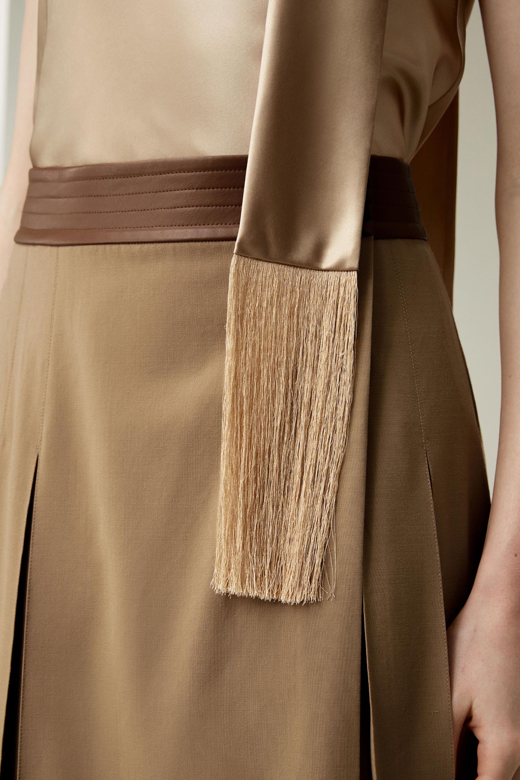 One Shoulder Evening Watershine Silk Üst