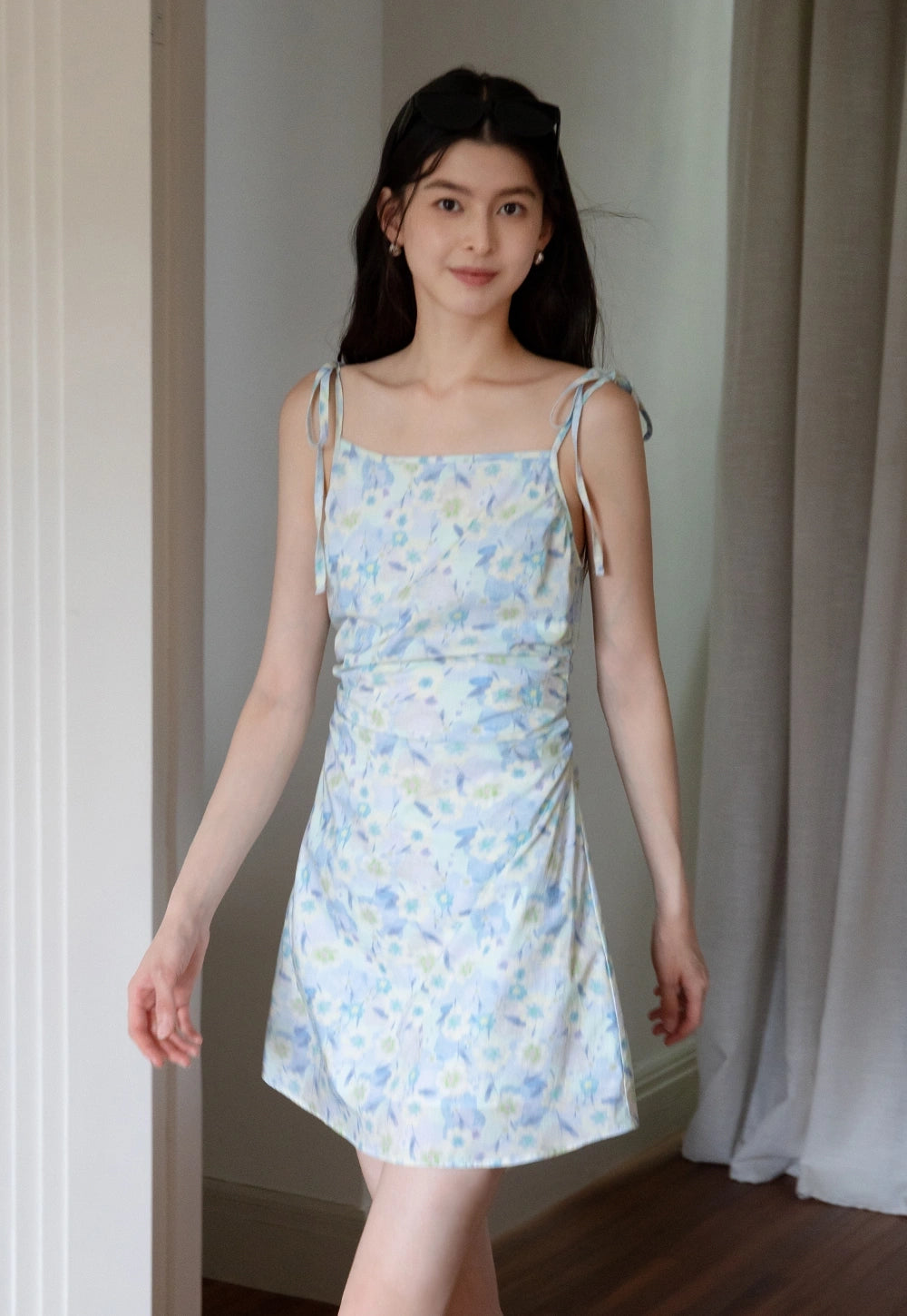 Women's Tie-Dye Floral Elbise