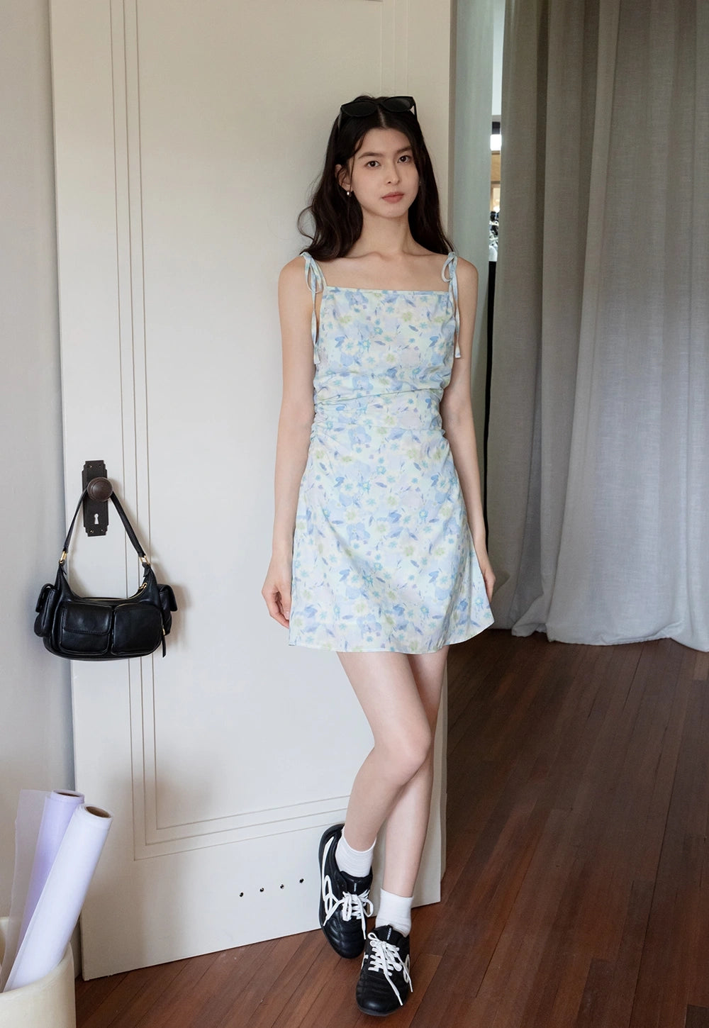 Women's Tie-Dye Floral Elbise