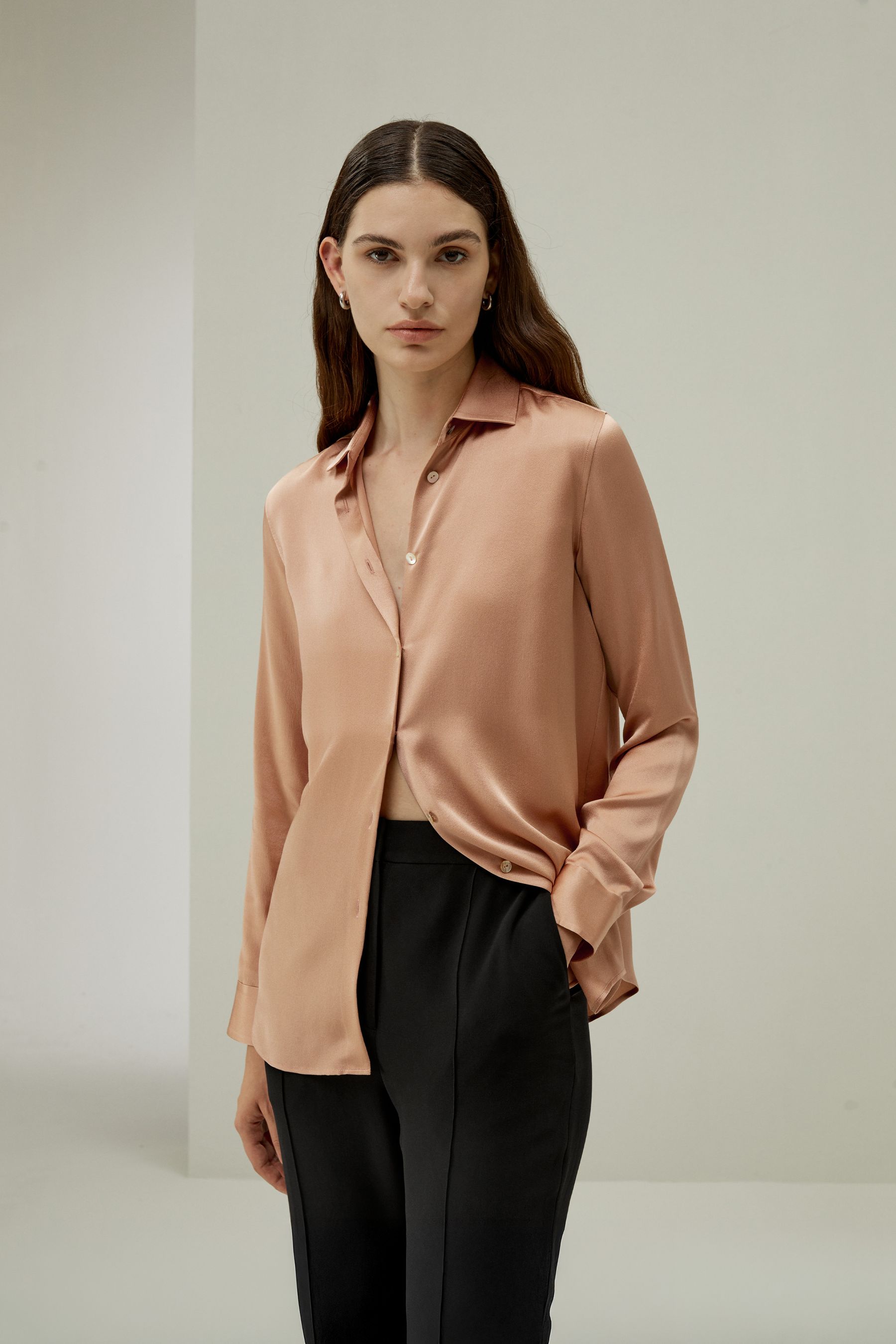 Minimalist Placket Gömlek