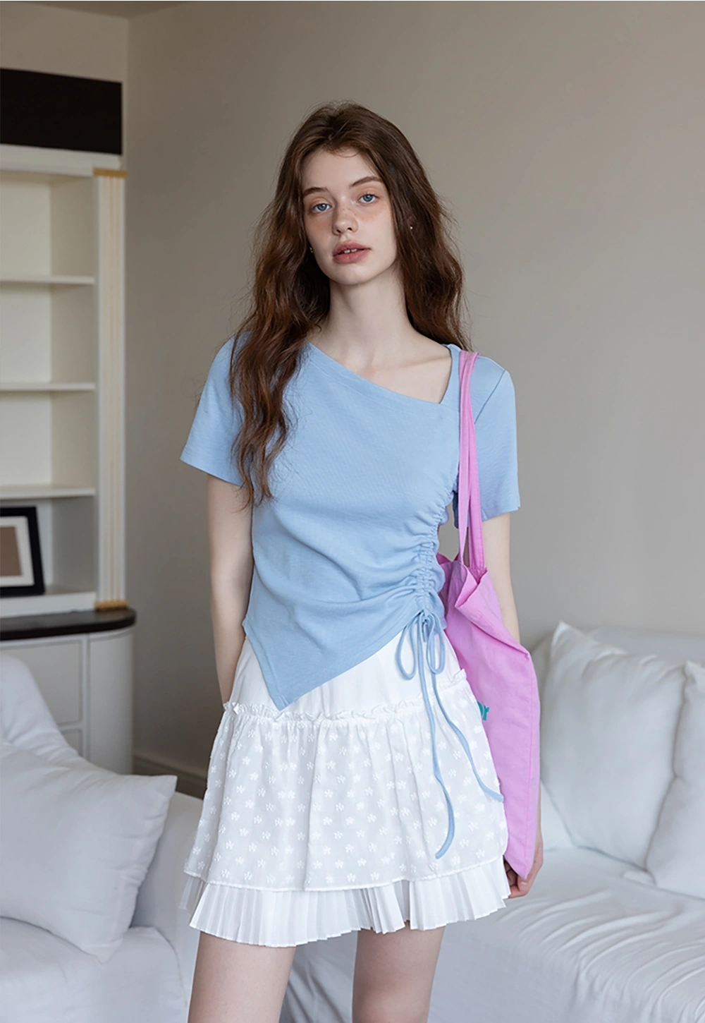 Assymetrical Ruched Tişört