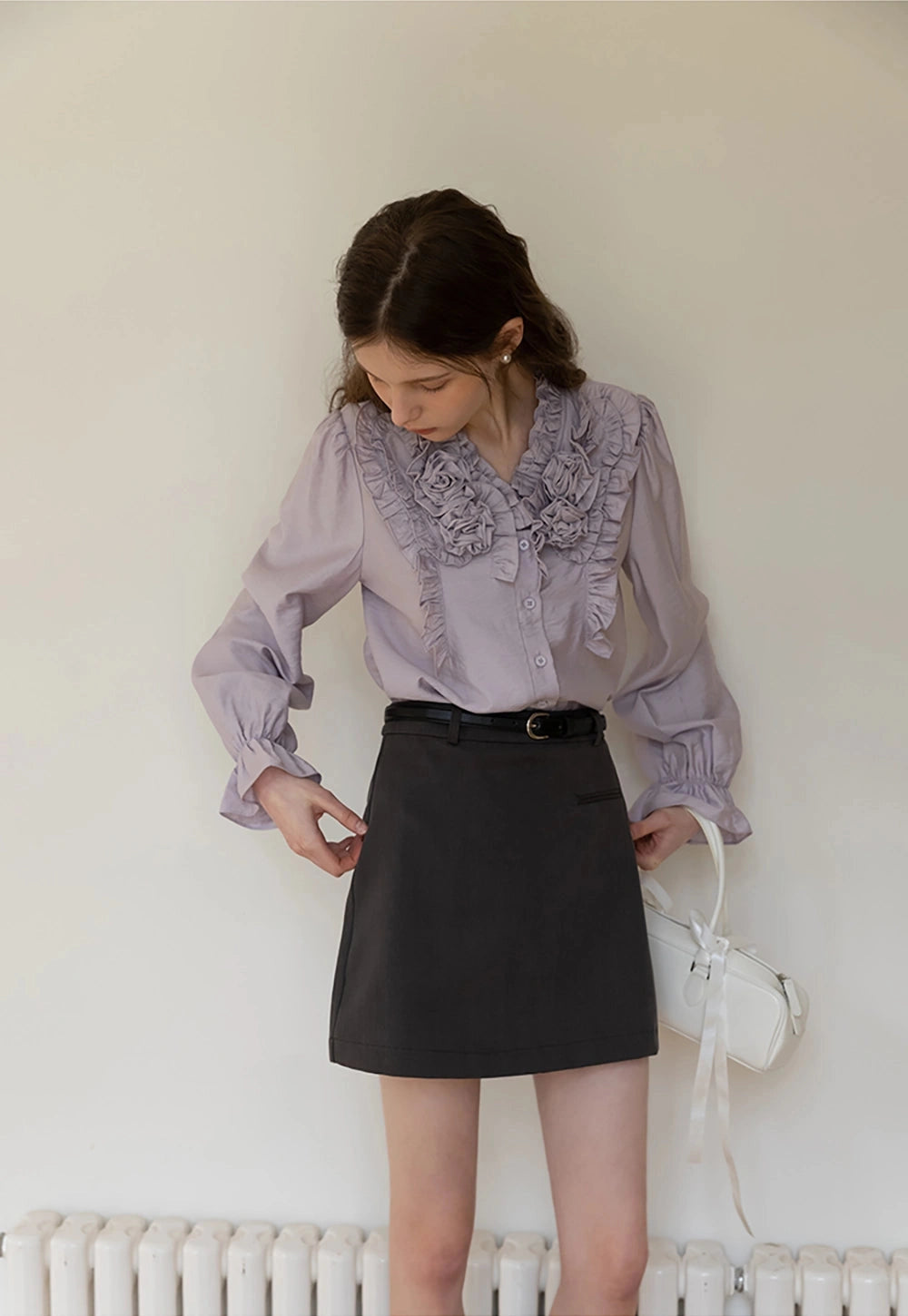 Layered Cutout Short Sleeve Gömlek
