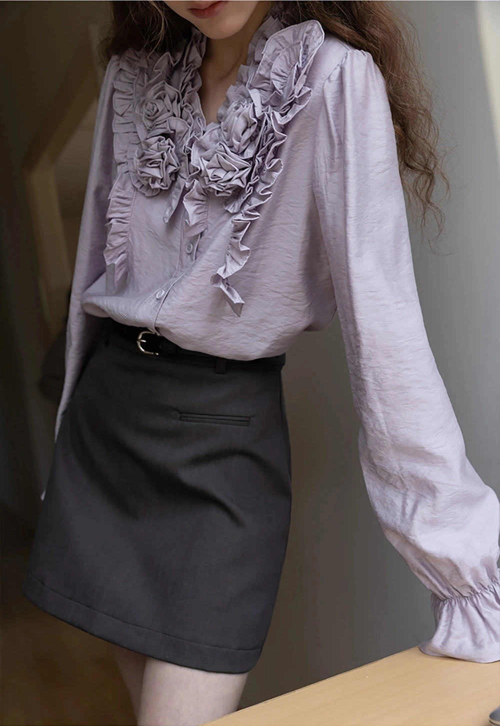 Layered Cutout Short Sleeve Gömlek