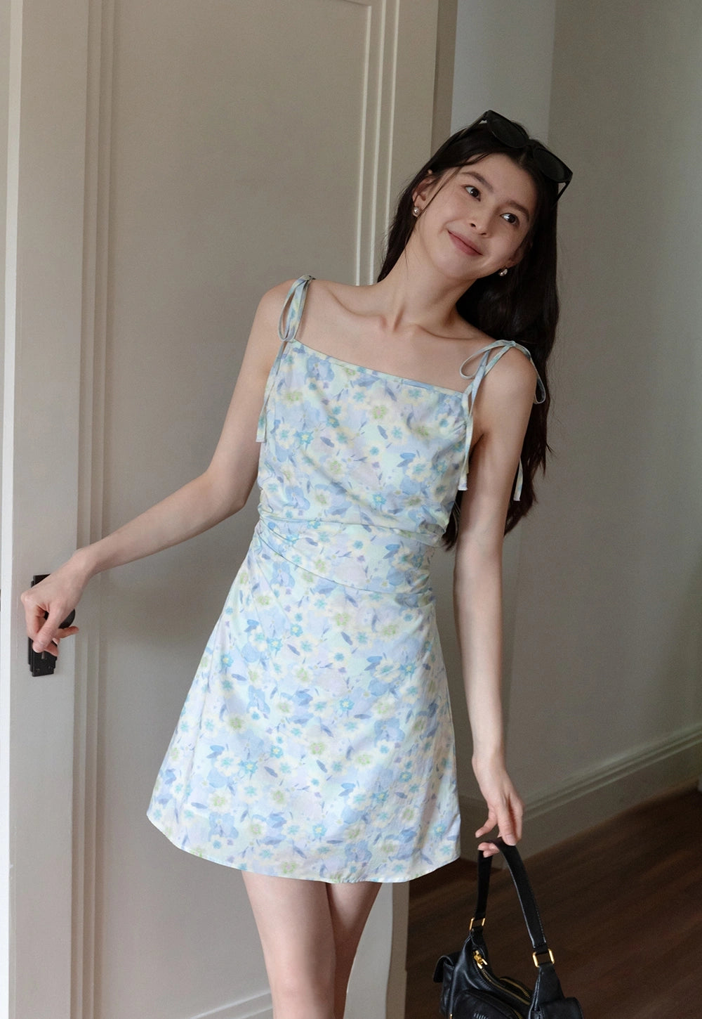 Women's Tie-Dye Floral Elbise