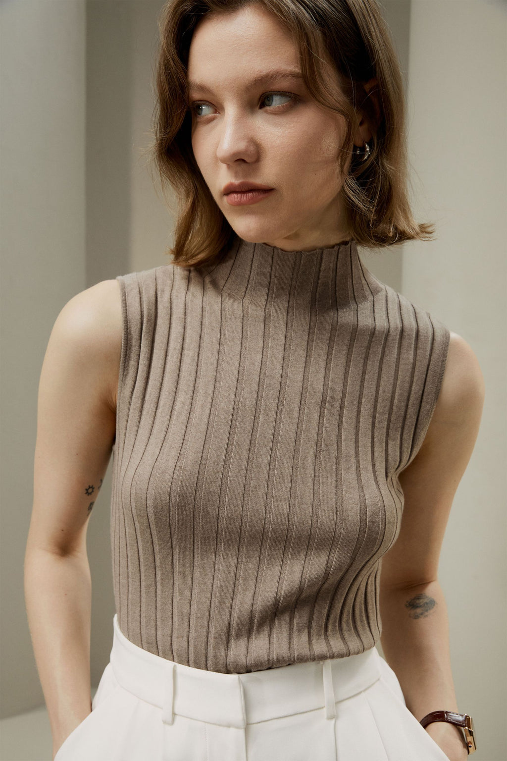 Silk Cashmere Blend Knit Üst