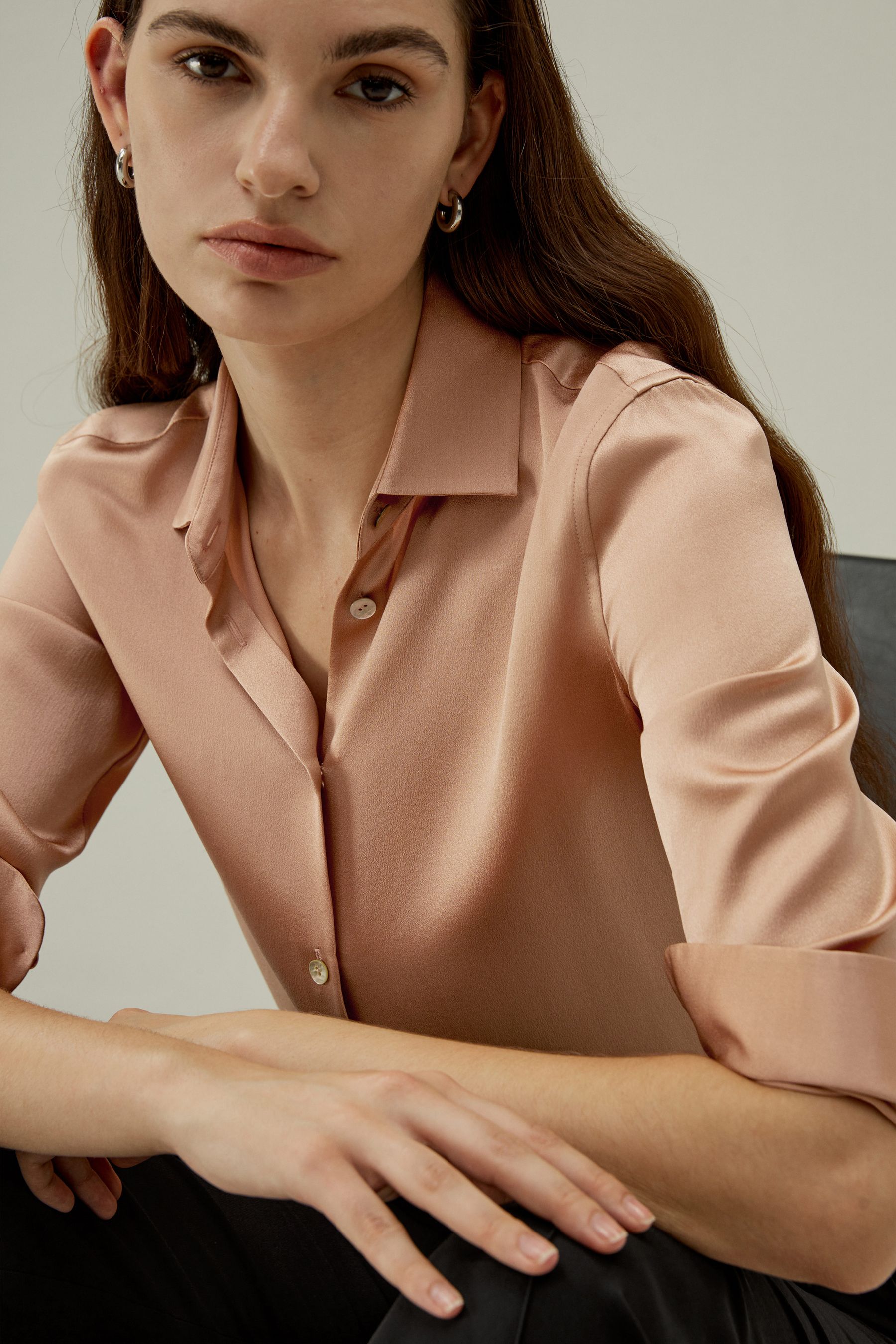 Minimalist Placket Gömlek
