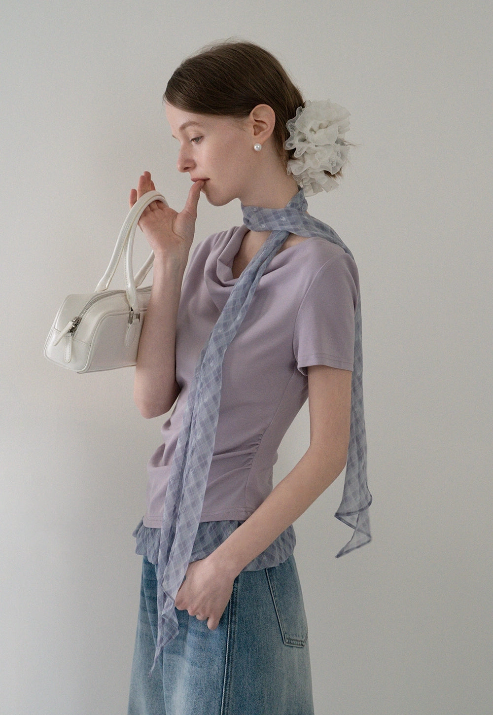 Draped Neck Tişört