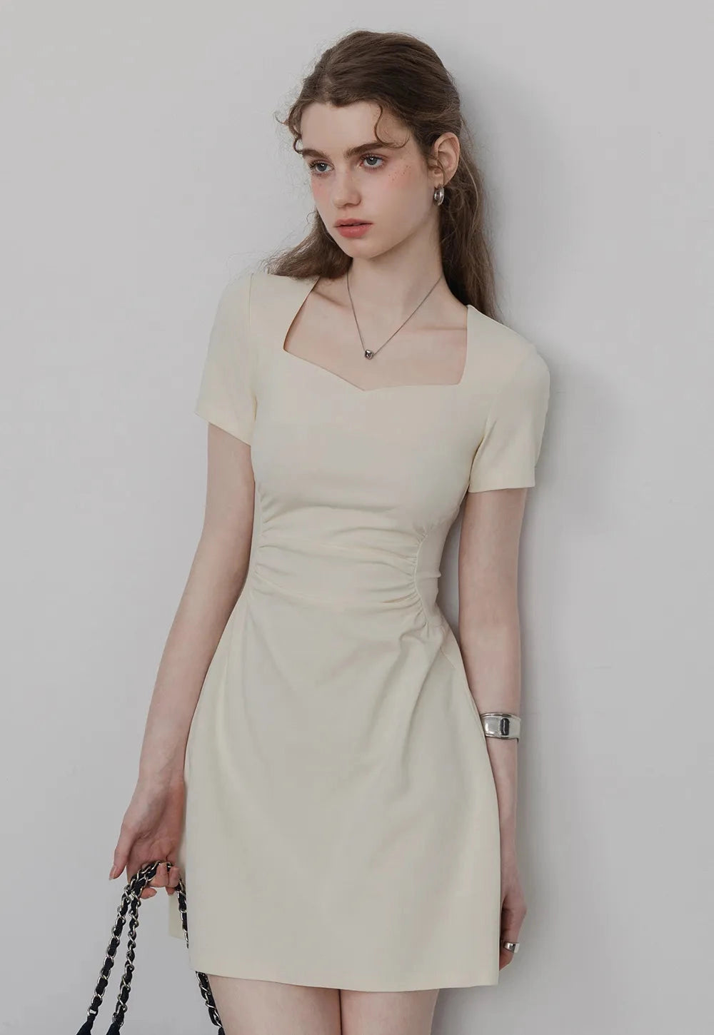 Women's Square Neck A Line Elbise